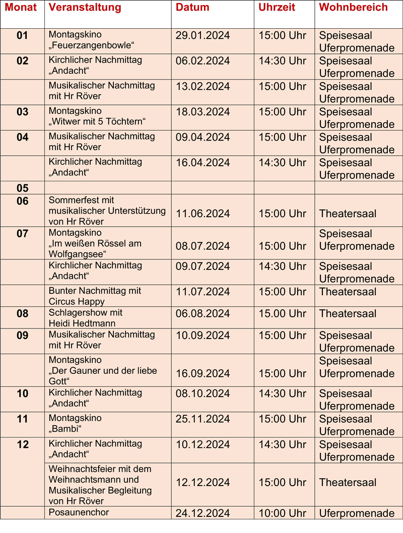 Aktuelle Veranstaltungen